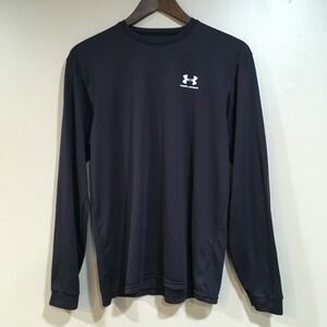 Under Armour Womens M Long Sleeve Performance T-Shirt Black Workout Run Outdoor